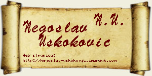 Negoslav Uskoković vizit kartica